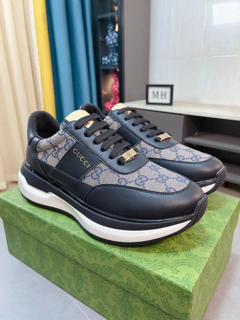 Men's shoes 💰458🌹🌹[GUCCI] Gucci's new lace-up casual men's shoes are on the market first, and the materials and workmanship are superior to all versions on the market. The highest quality shipped first-layer cowhide with imported original perforated materials➕Genuine leather lining, privately molded soft outsole, high foot comfort, imported special materials highlight the brand's unique charm, high-end customization 38-44